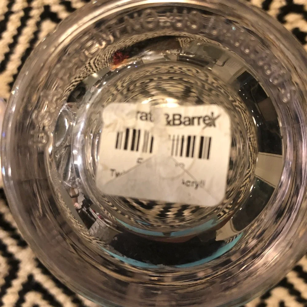 Crate&Barrel Clear Acrylic Tumblers (Set of 2)